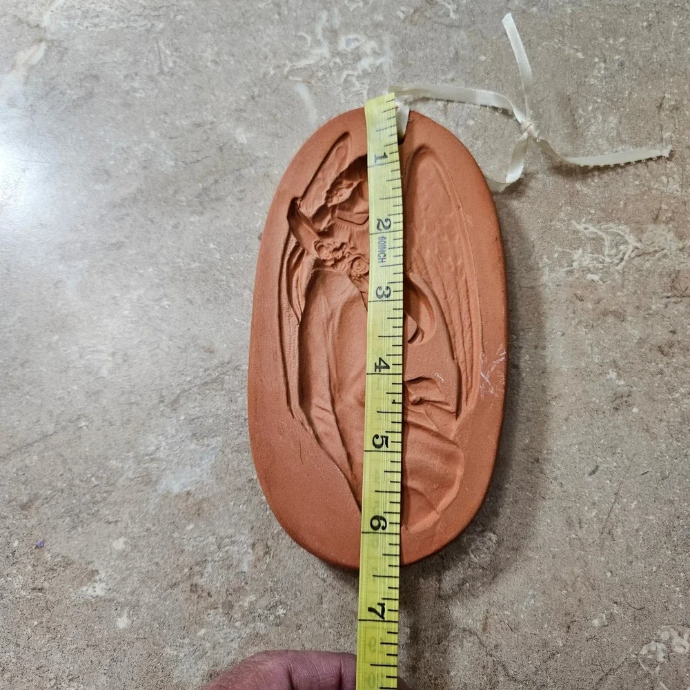 Cotton Press Angel Ornament Terracotta‎ Angel Mold cookie Press Religious Art